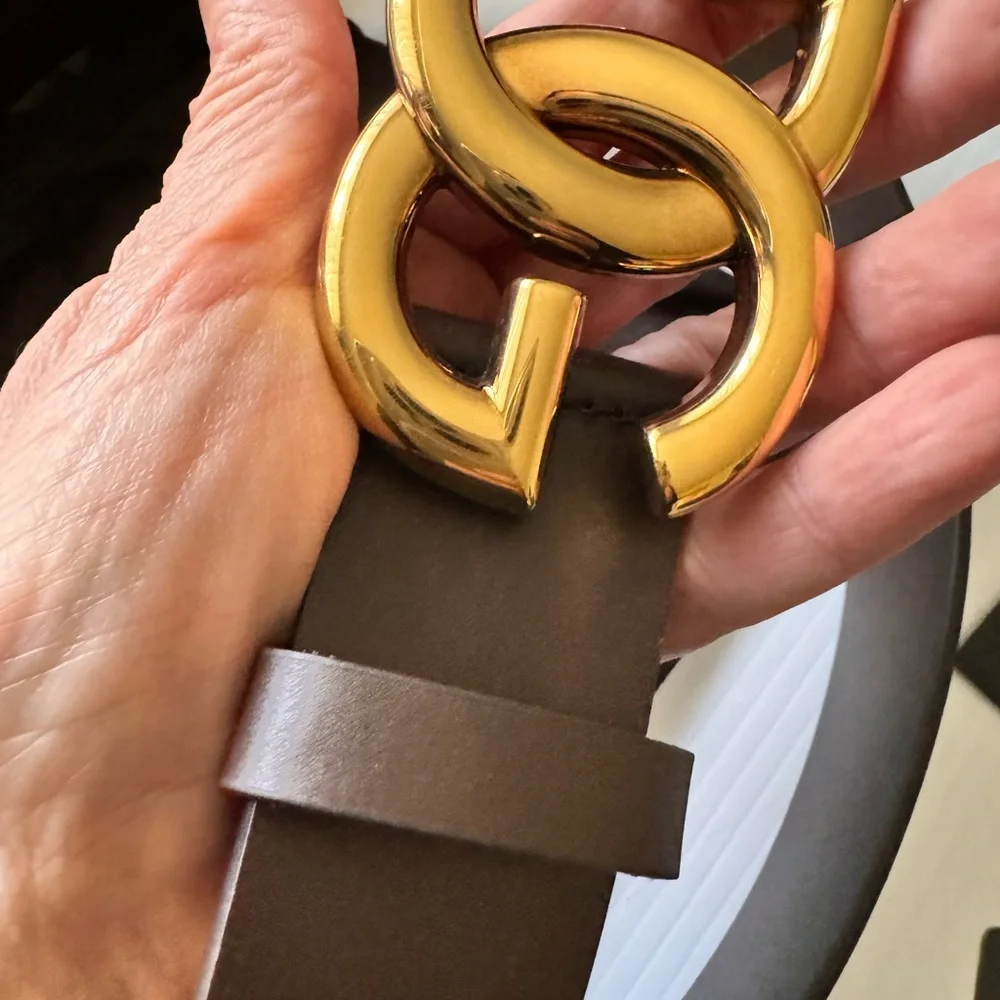 Dolce&Gabbana DG-Logo Leather Buckle Belt